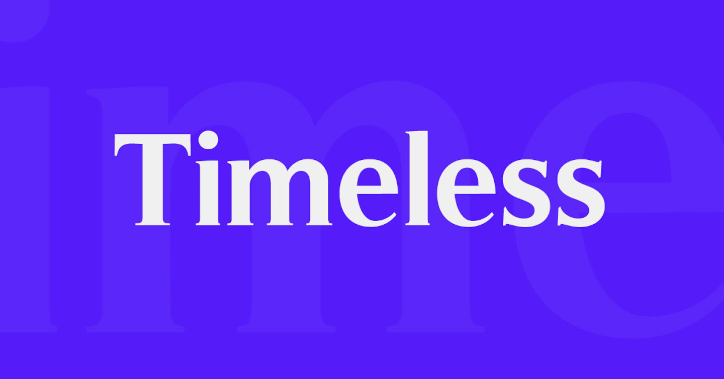 📌 Timeless Font | Crehana