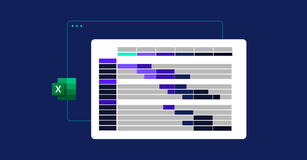 Plantilla De Diagrama De Gantt En Excel | Crehana