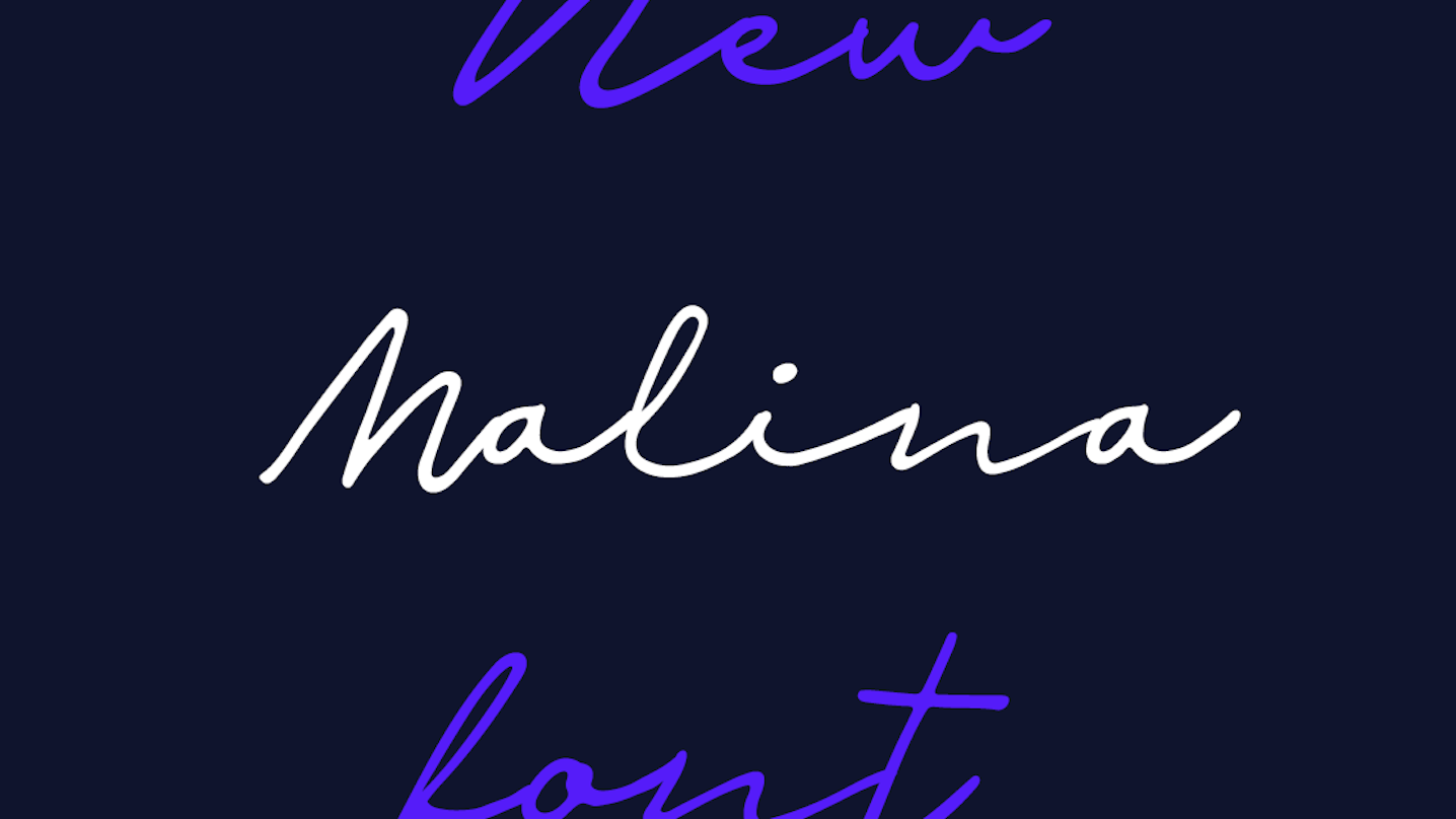 Malina Script Font herramienta Crehana
