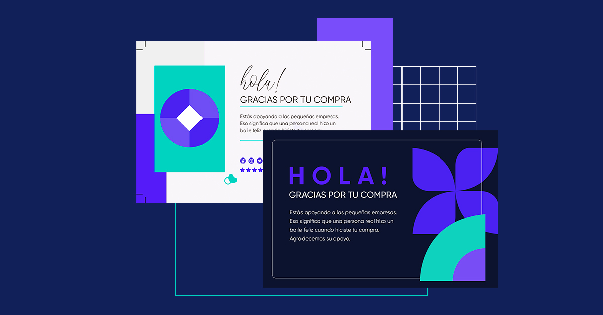 diseños de tarjetas para compras de clientes