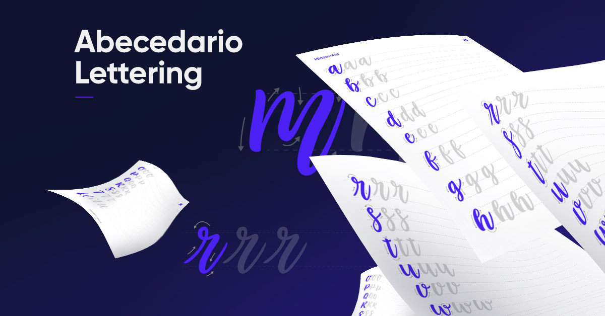 plantilla abecedario de lettering