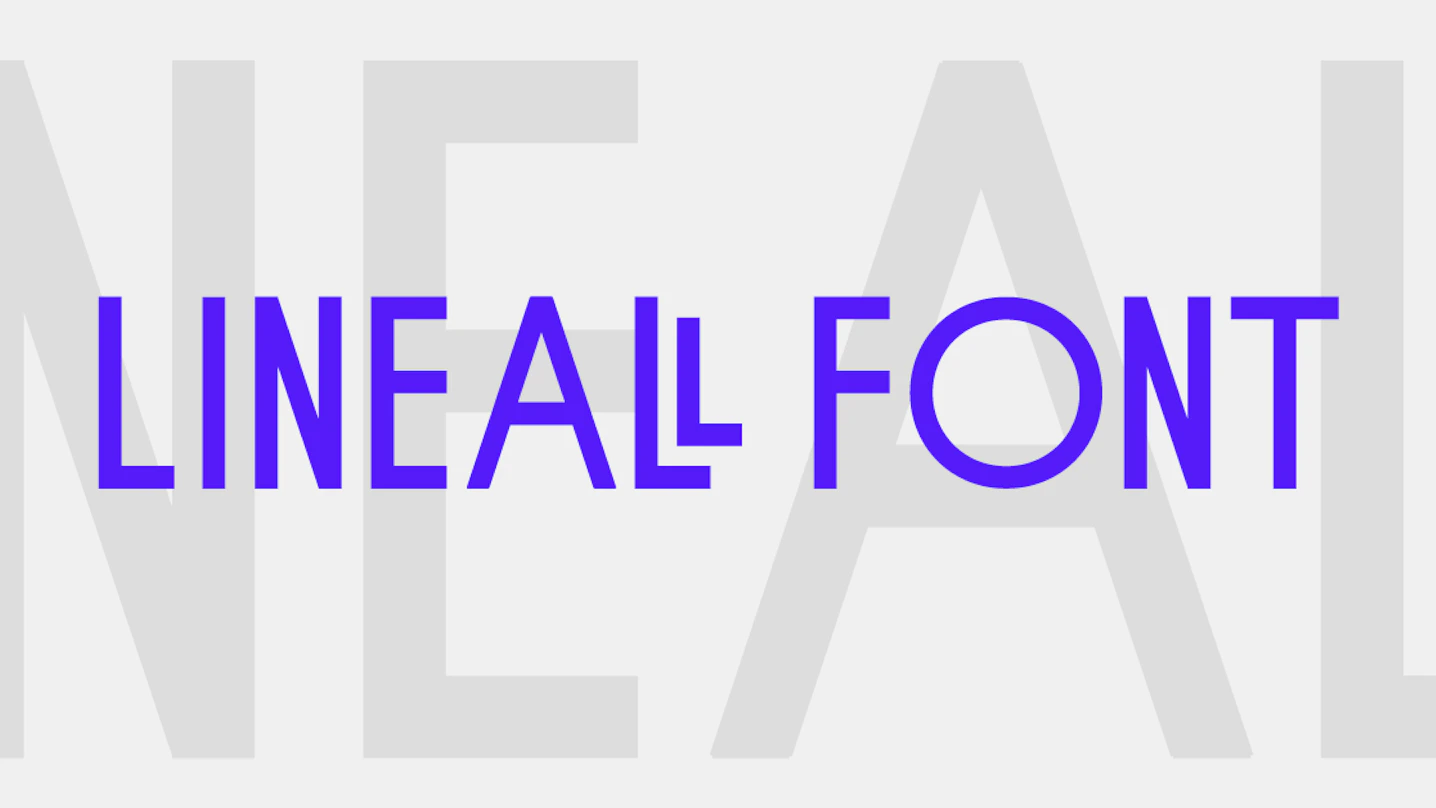 Lineal Font photoshop
