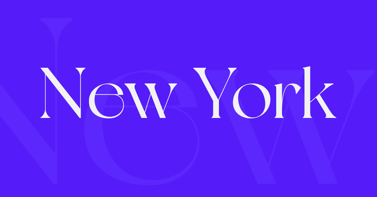 tipografía new york