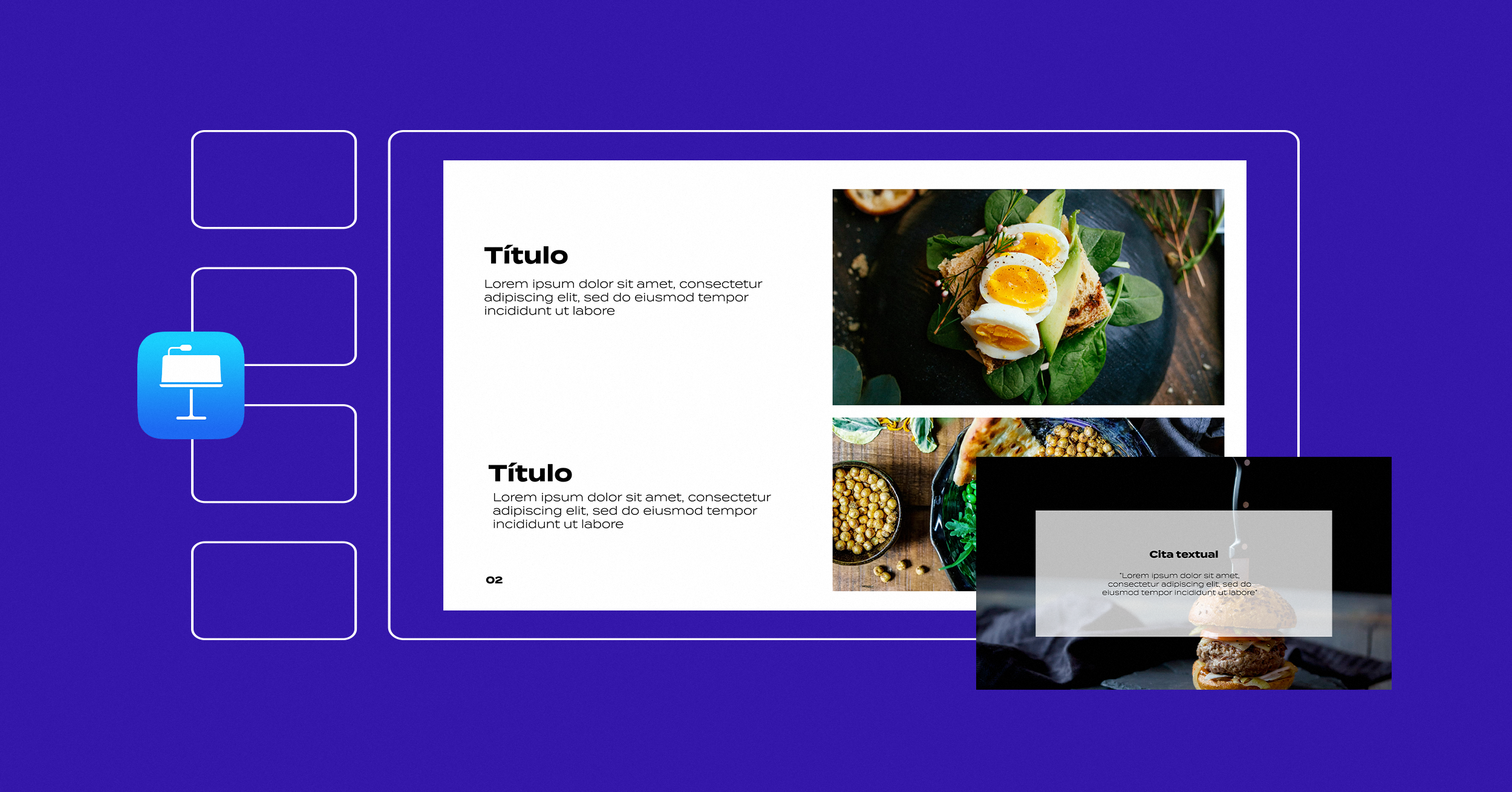 recurso plantilla de keynote para comidas