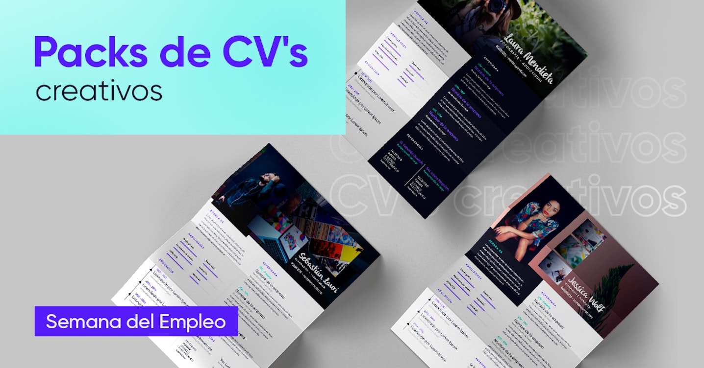 Asegura tu nuevo trabajo descargando gratis nuestro pack de currículums creativos