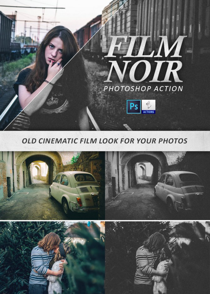 Acción para Photoshop gratis Film Noir