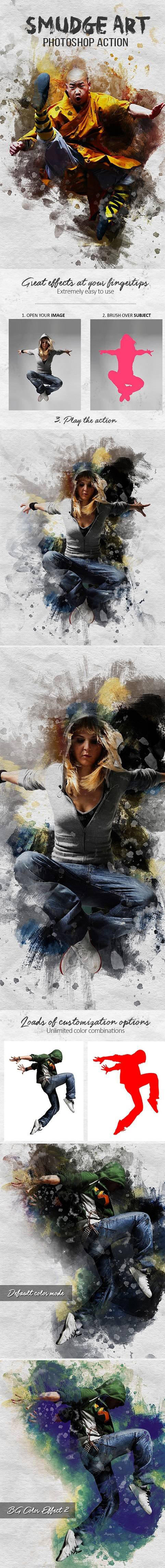 Acción de Smudge Art para Photoshop